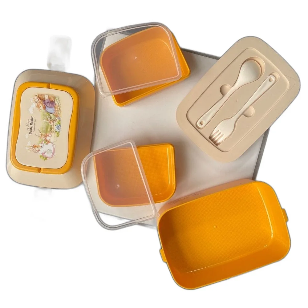 CUTE Bento Box - Bobby Rabbit Happy Every Day Lunch Box with Handles